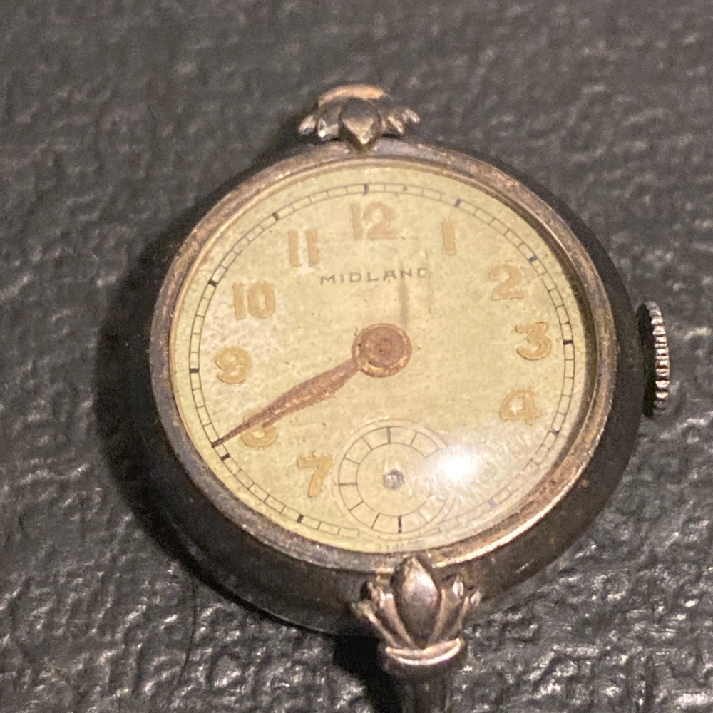 ladies women’s vintage watch Midland gold tone